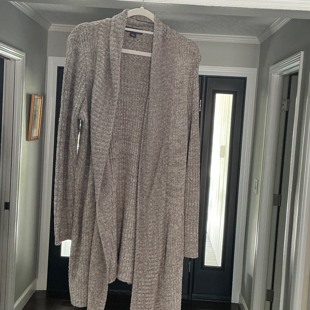 Cozy Beige Knit Cardigan Sweater
